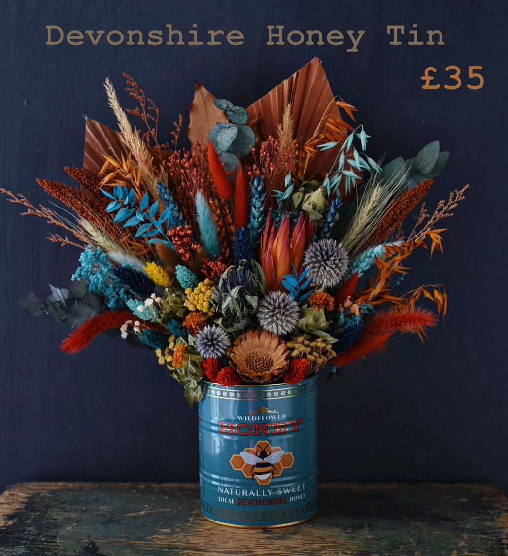 Devonshire Honey Tin Arrangement