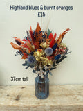 Highland blues & burnt oranges